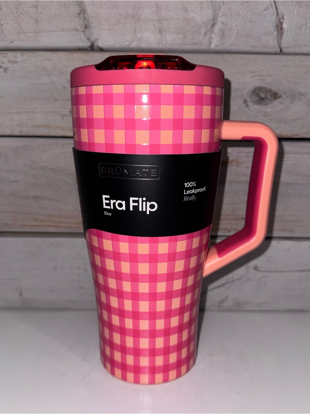 Brumate x Target 30oz ERA Flip - PEACH GINGHAM - 2026 Spring Release NWT